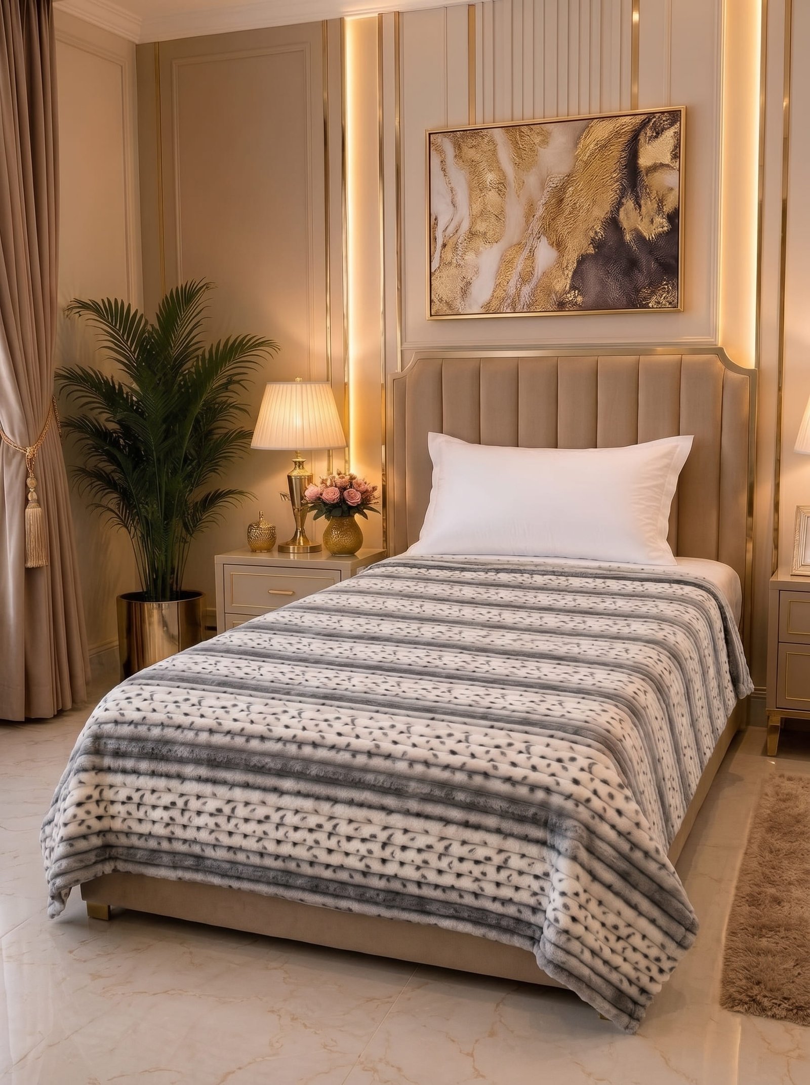 Premium Printed Puffy Blanket – Ultra Soft & Cozy
