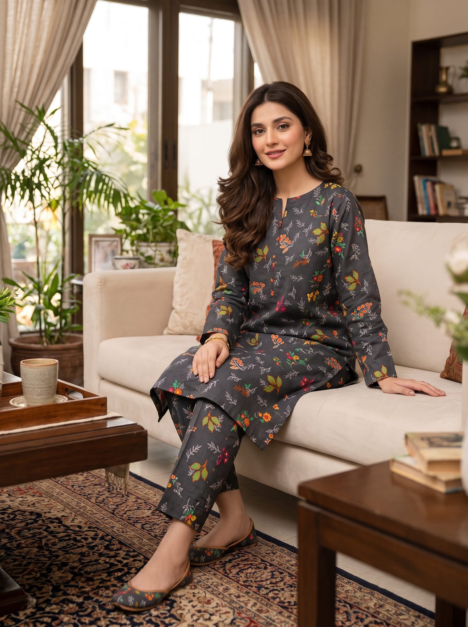 Dreamy Nightt  Print Khaddar 2 Piece Suit – Digital Printed Winter Collection