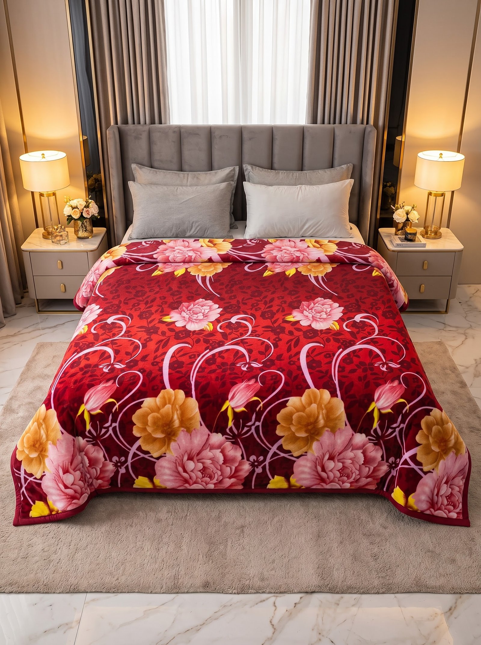 Premium Soft Fleece AC Blanket – Double Bed Size