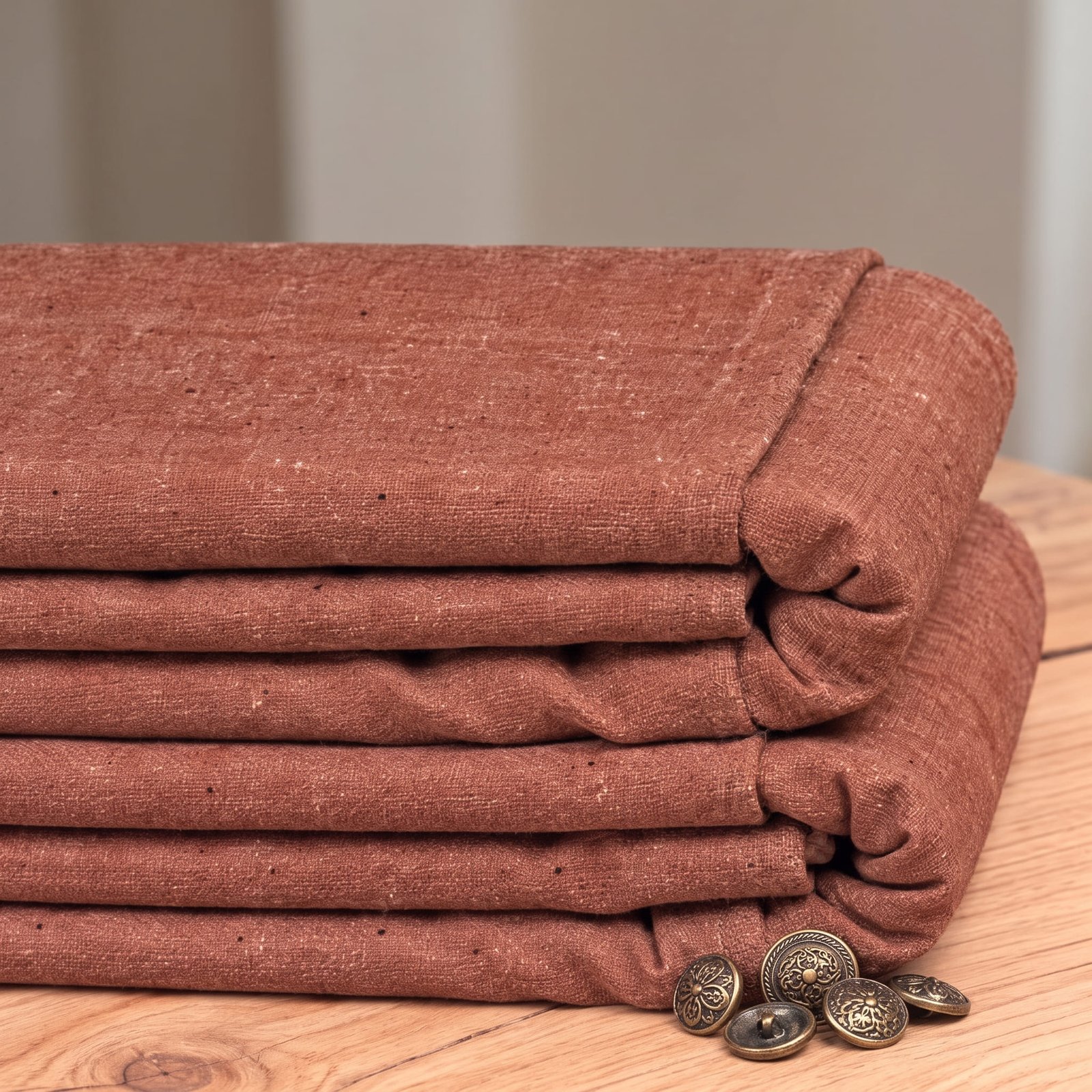 Rust Orange Classic & VIP Khaddar Unstitched Men’s Winter Suit Image 2