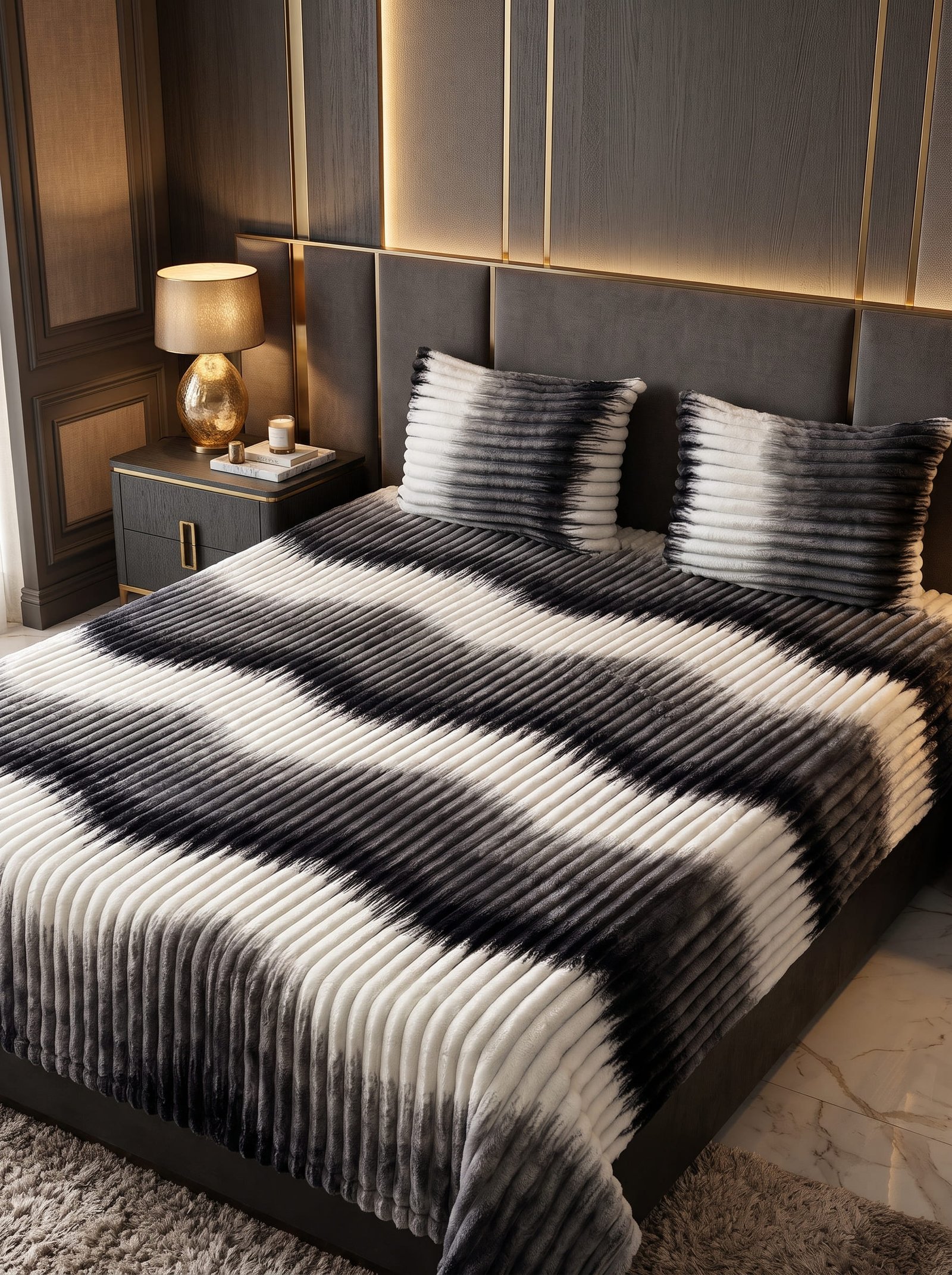 Puffy Winter Bedsheet – King Size | Soft & Cozy Printed Bedsheet with 2 Pillow Covers