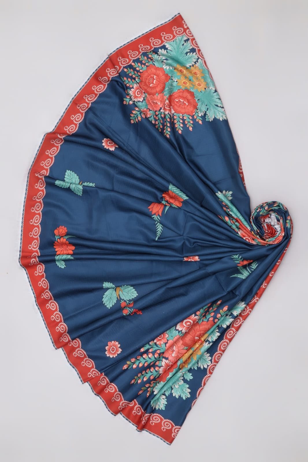 Rang-e-Bahar Embroidered Dhanak 3-Piece Suit with Digital Printed Wool Shawl Image 4
