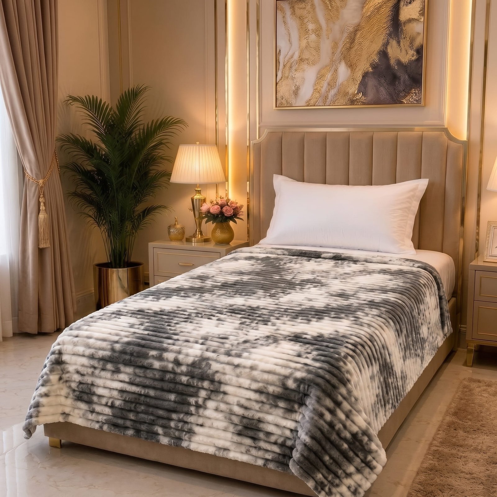 Premium Printed Puffy Blanket – Ultra Soft & Cozy