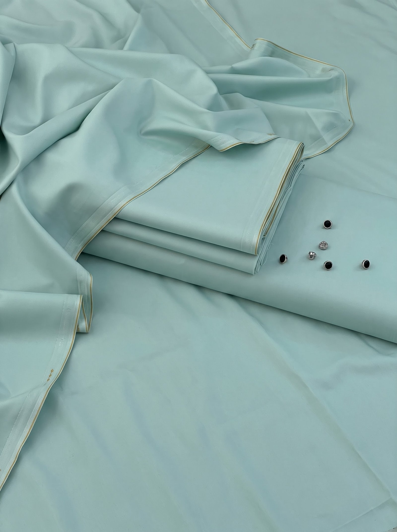 Pastle Aqua Premium Microfiber Wash & Wear Fabric for Men – 4 Meter Unstitched Suit | Image 2
