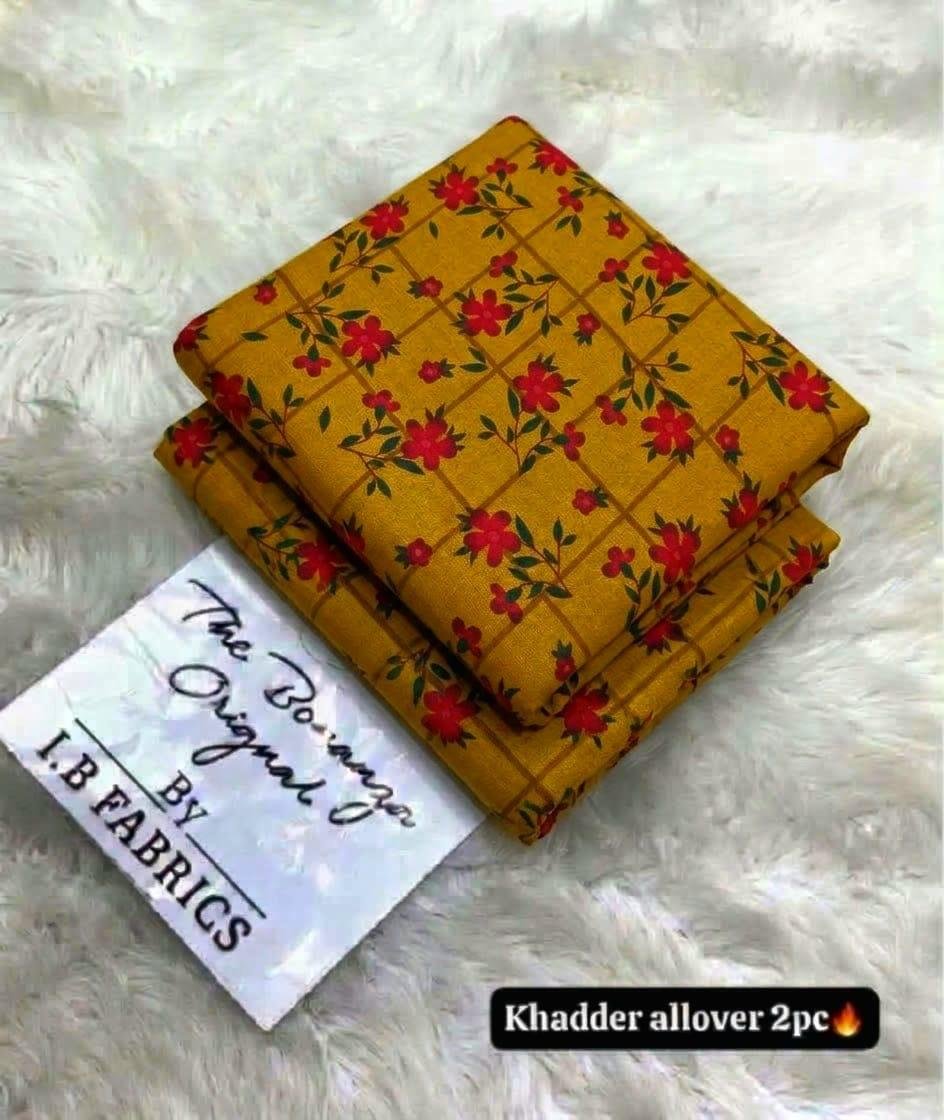 Mustard Gulbahar Print Khaddar 2 Piece Suit – Digital Printed Winter Collection Image 2