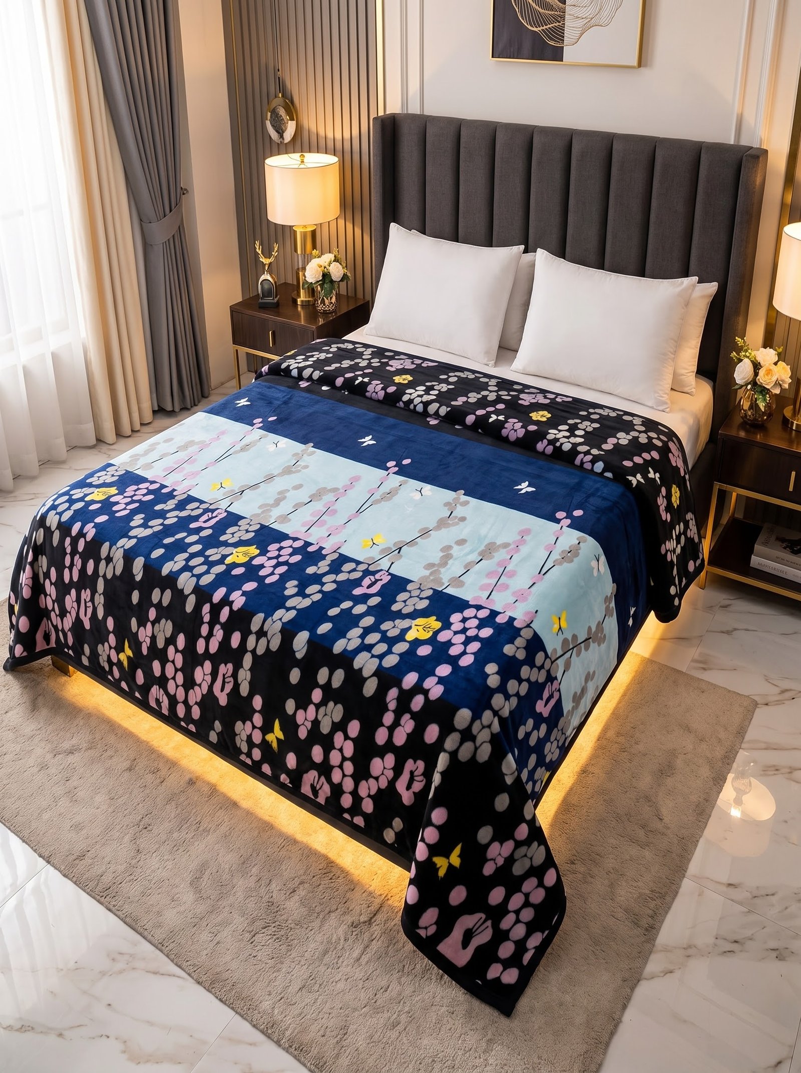 Premium Soft Fleece AC Blanket – Double Bed Size