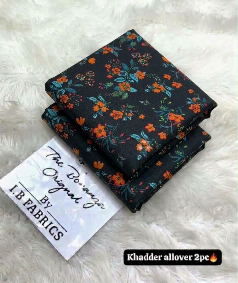 Verdant Grace Print Khaddar 2 Piece Suit – Digital Printed Winter Collection Image 2