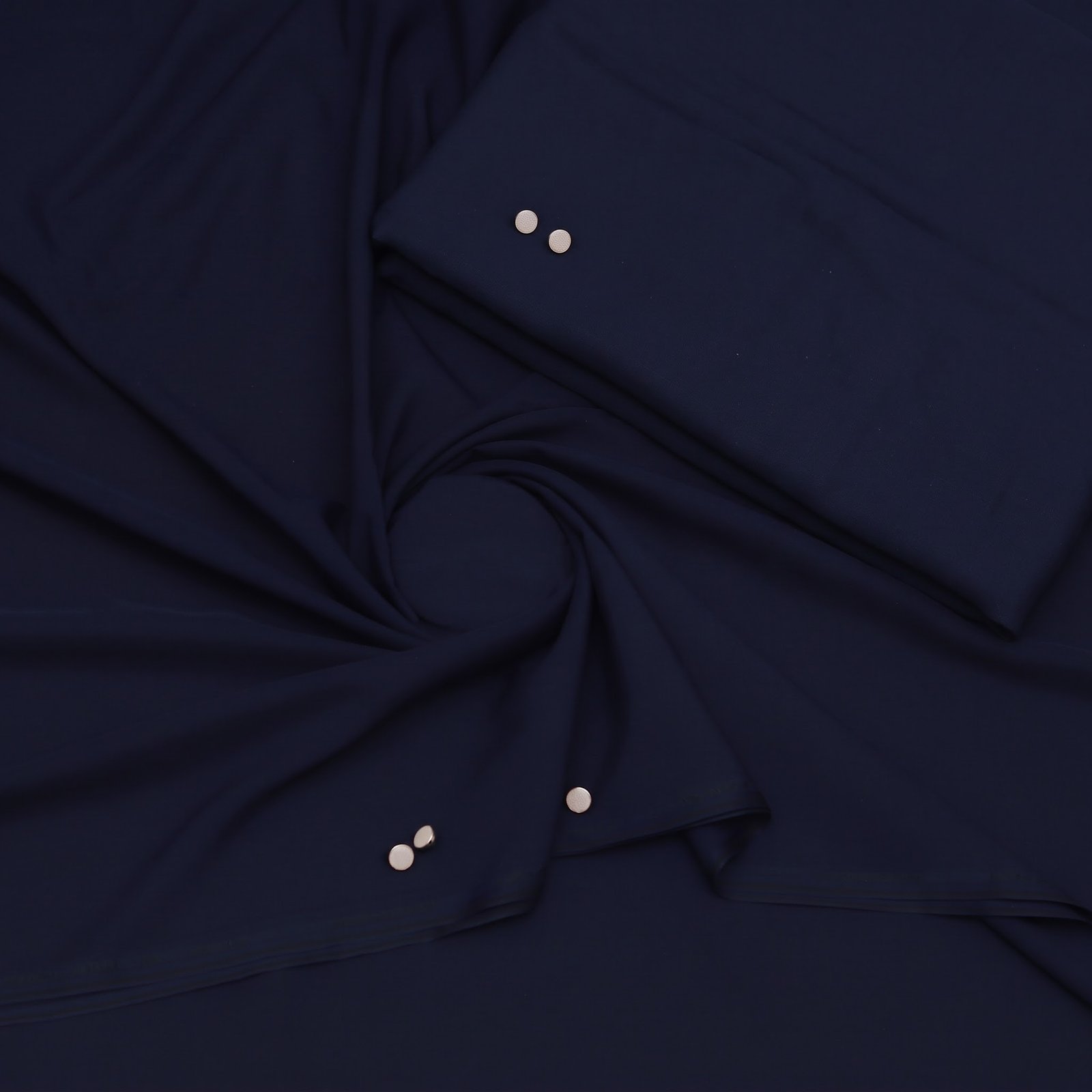 Deep Blue Wrinkle-Free Wash & Wear Fabric – 4 Meter Unstitched Suit Image 2
