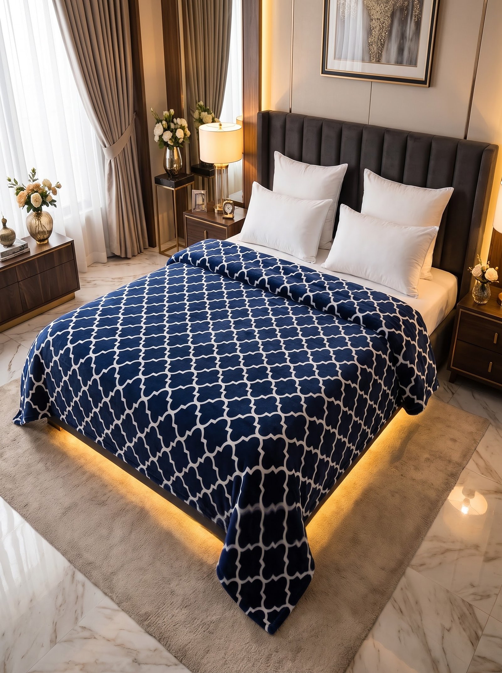 Premium Soft Fleece AC Blanket – Double Bed Size