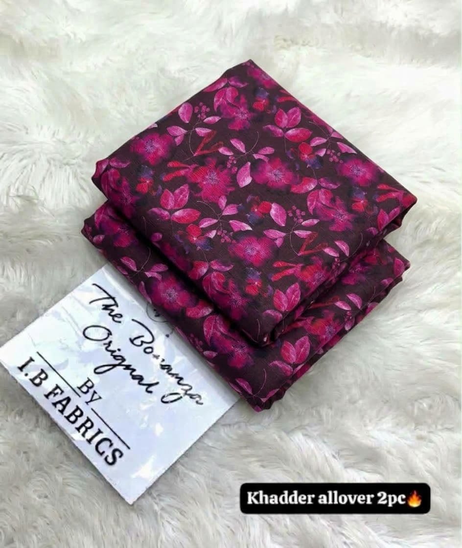 Spring Daisies Print Khaddar 2 Piece Suit – Digital Printed Winter Collection Image 2