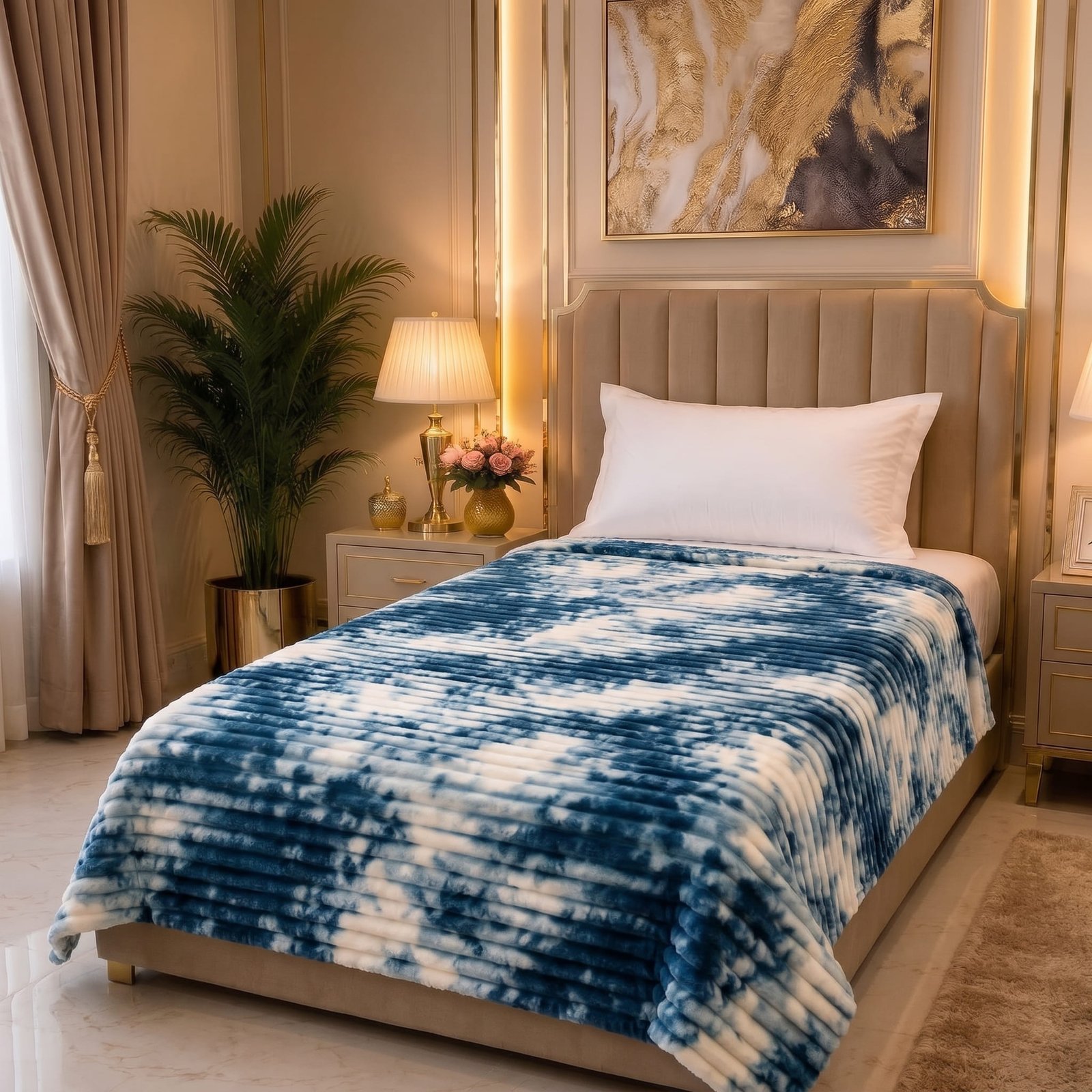 Premium Printed Puffy Blanket – Ultra Soft & Cozy