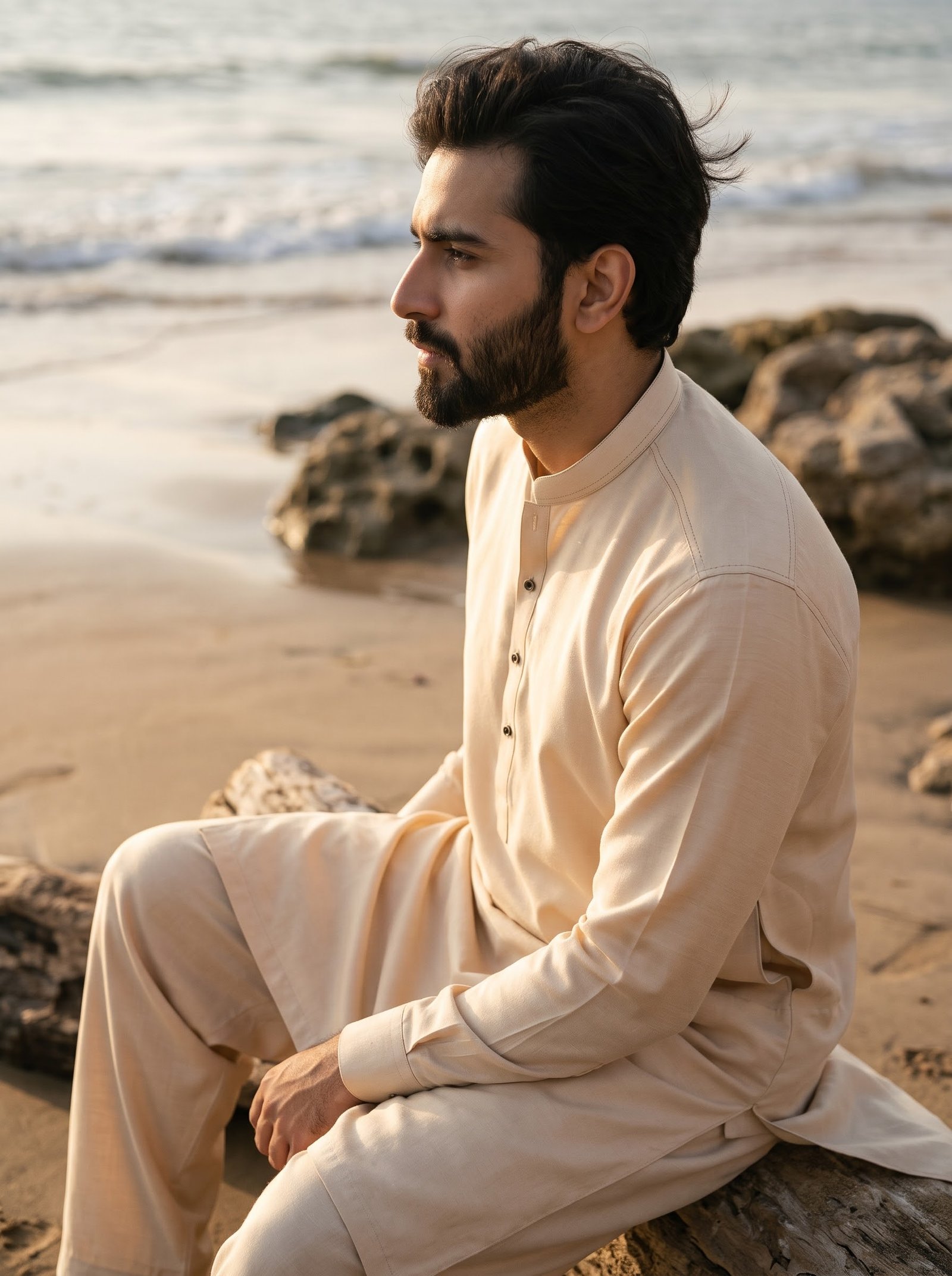 Soft Yellow Classic & VIP Khaddar Unstitched Men’s Winter Suit