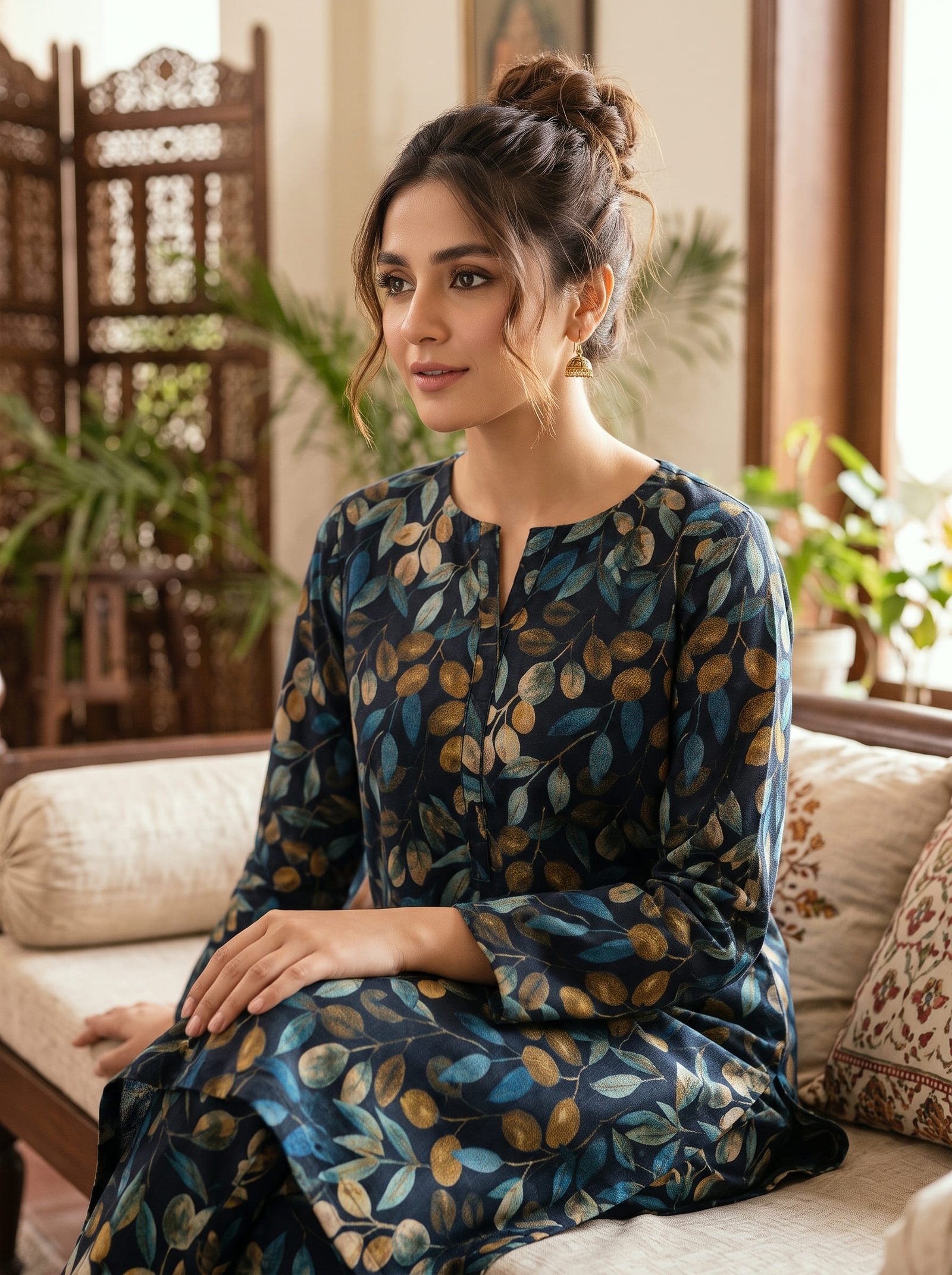 Meadow Bloom Print Khaddar 2 Piece Suit – Digital Printed Winter Collection