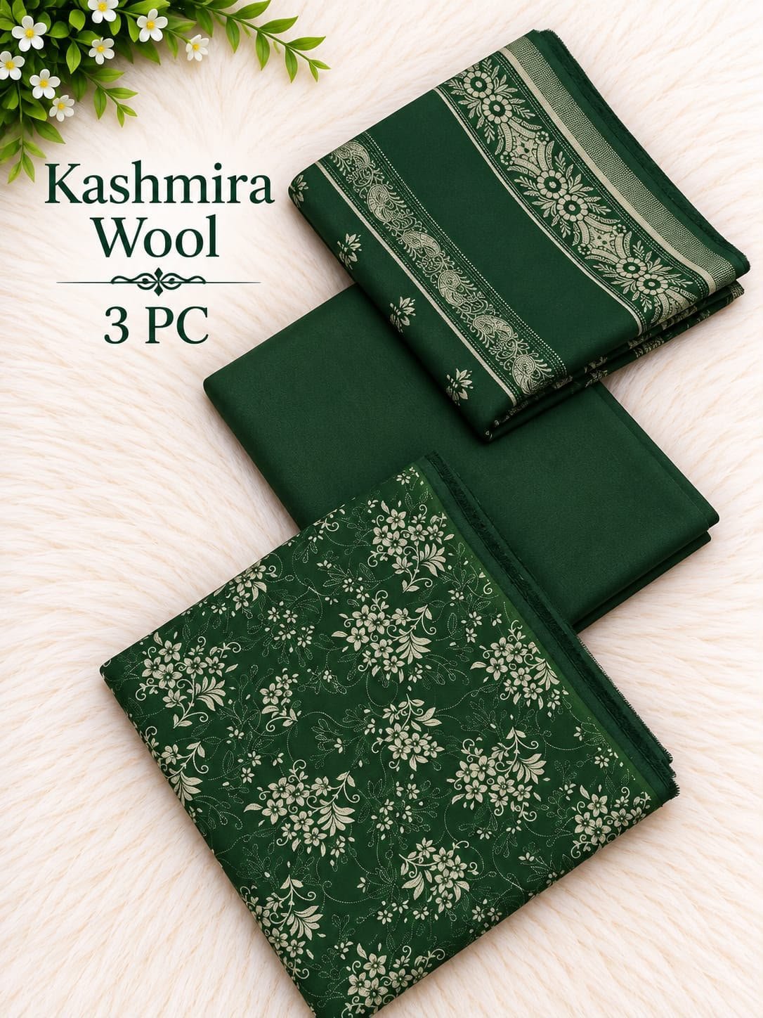 Emerald Kashmira Marina Wool 3 Piece Unstitched Suit Image 2