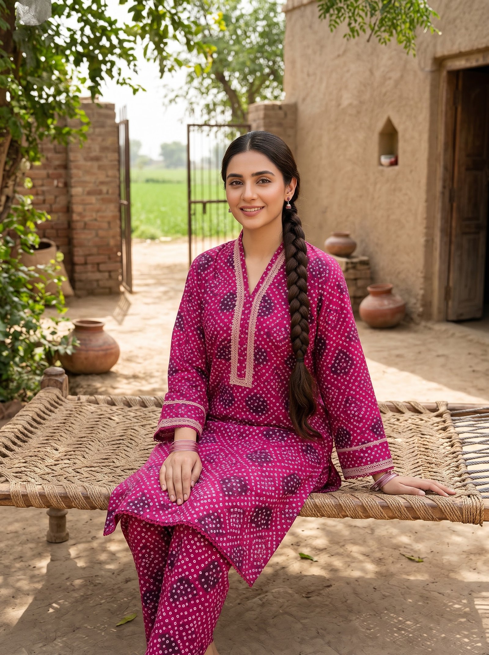Megneta Chunari Print Khaddar 2 Piece Suit – Digital Printed Winter Collection