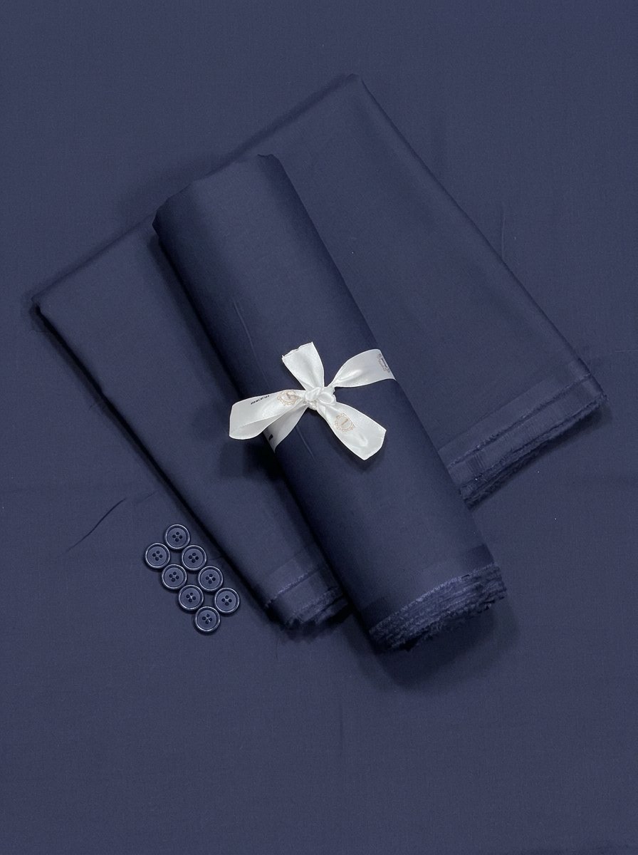 Warm Blue Men’s Tropical Wash & Wear Fabric – 4 Meter Unstitched Suit Image 3