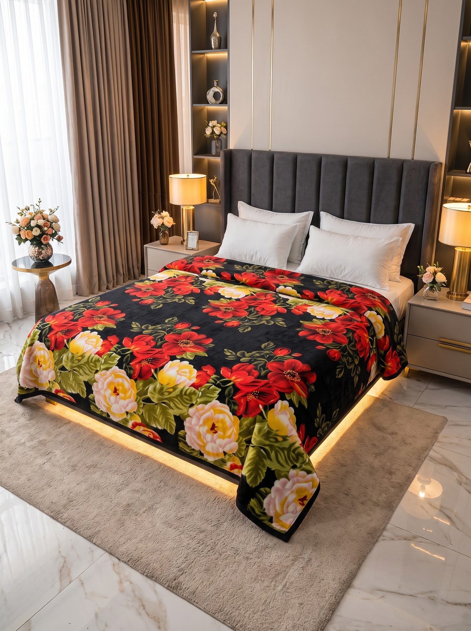 Premium Soft Fleece AC Blanket – Double Bed Size