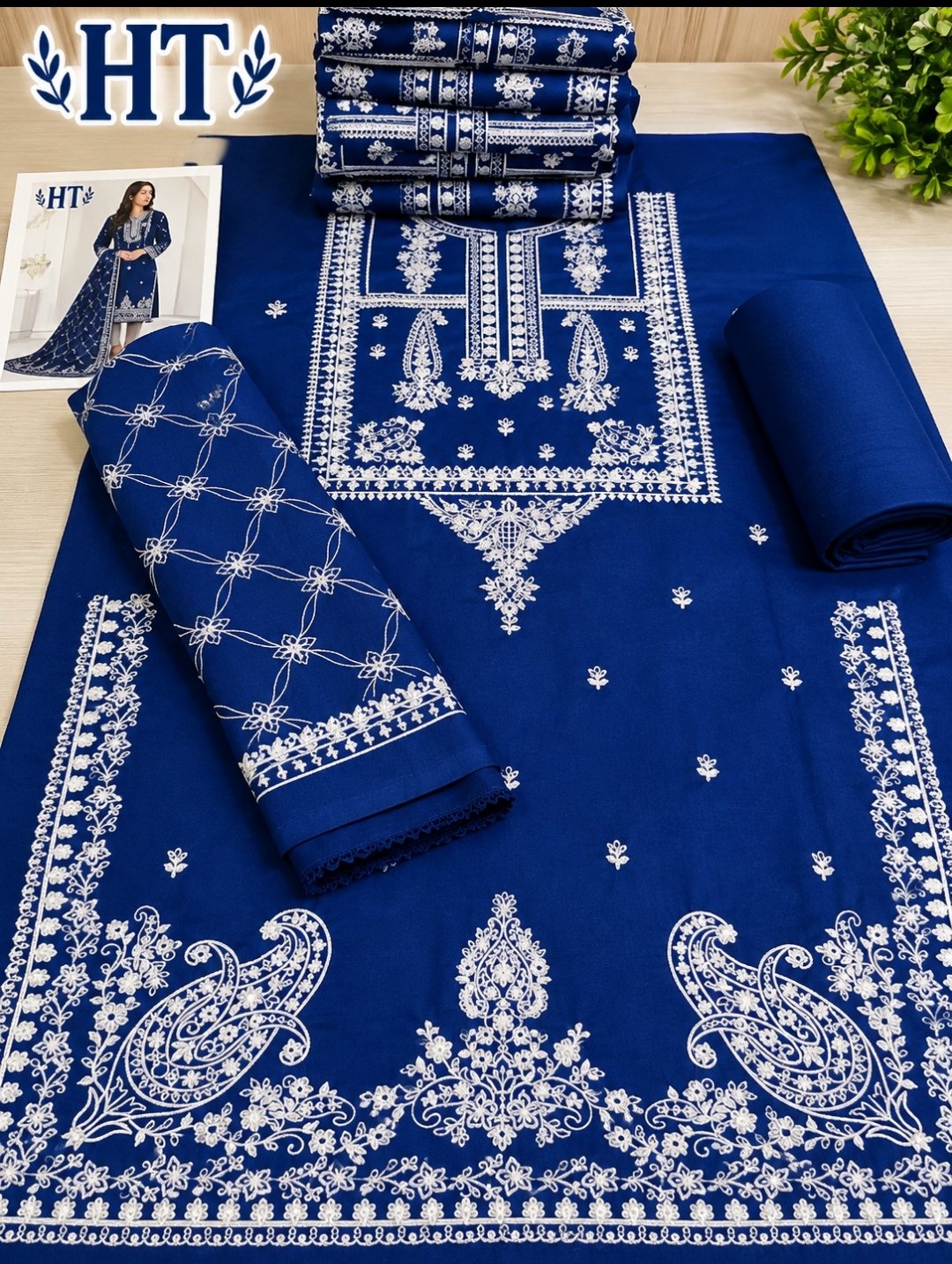 Deep Sea Premium Dhanak Embroidered 2-Piece Suit – Winter Collection 2026-27 Image 2