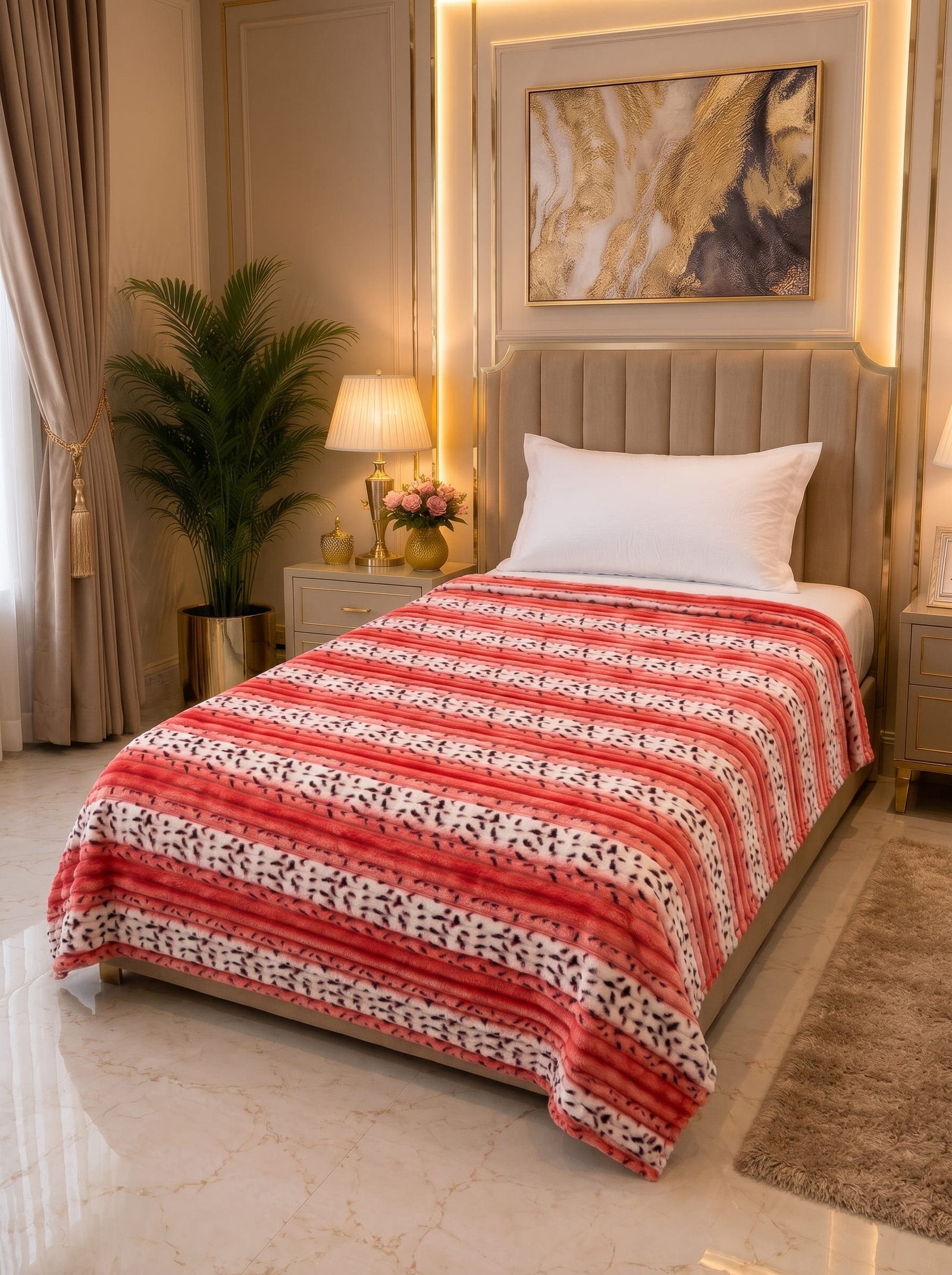 Premium Printed Puffy Blanket – Ultra Soft & Cozy