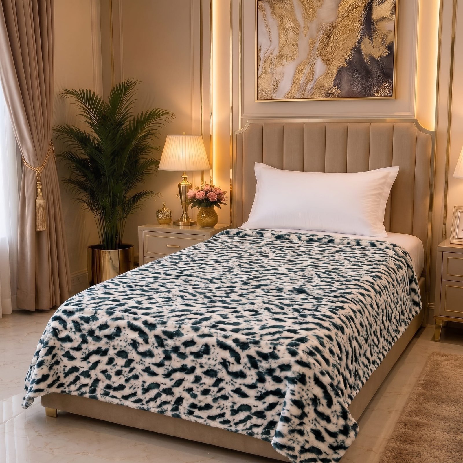 Premium Printed Puffy Blanket – Ultra Soft & Cozy