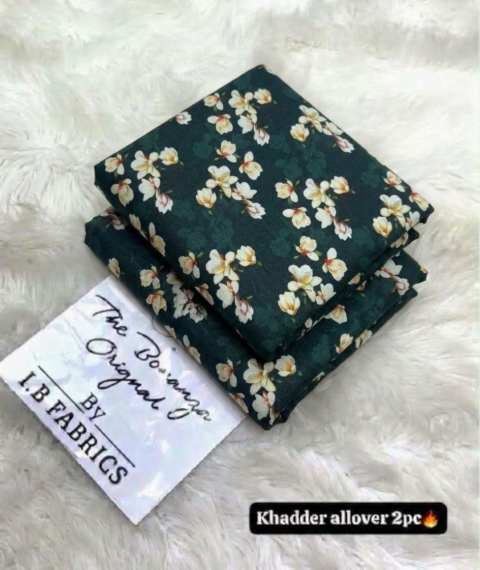 Forest Bloom Print Khaddar 2 Piece Suit – Digital Printed Winter Collection Image 2