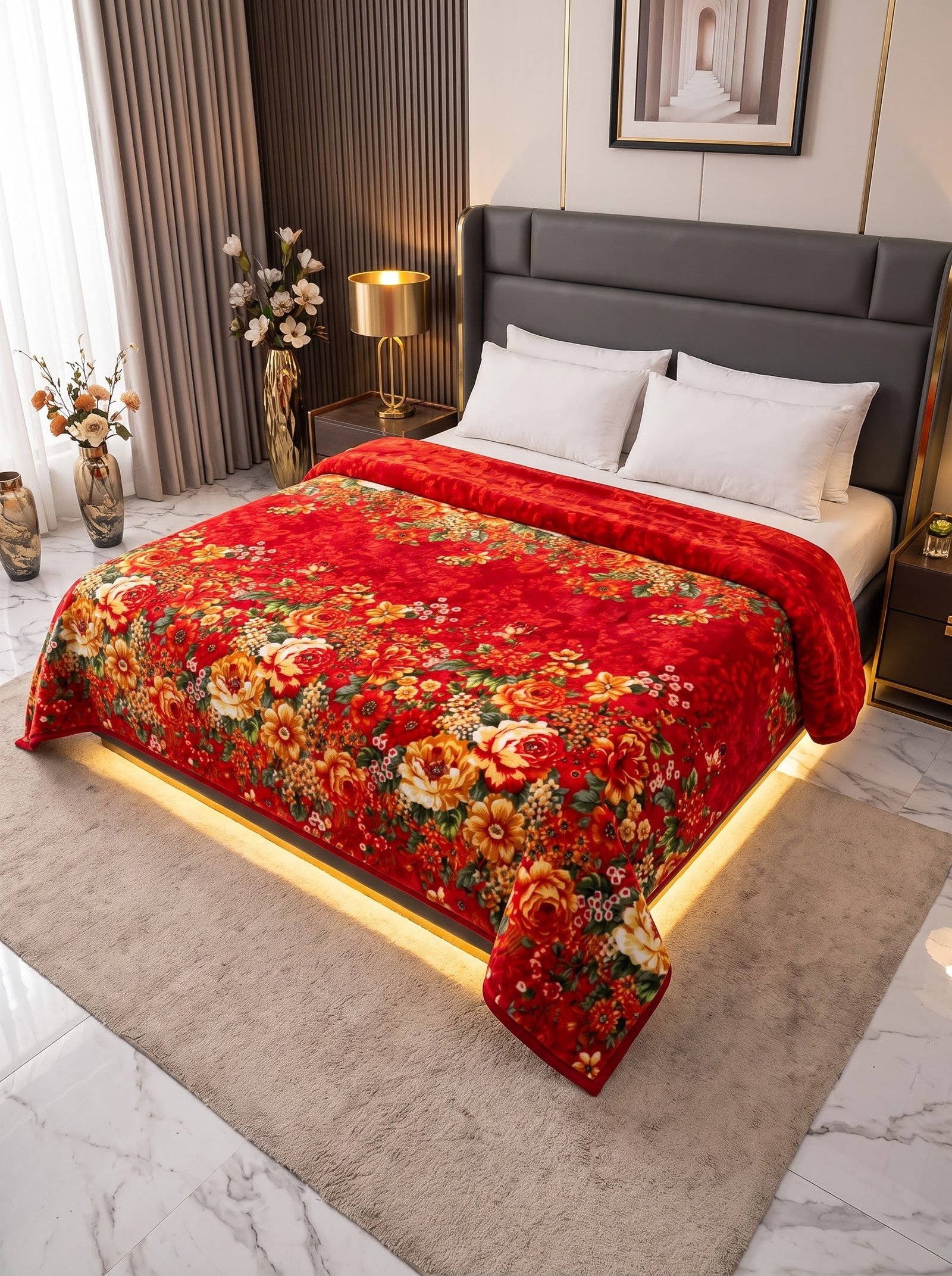 Premium Soft Fleece AC Blanket – Double Bed Size