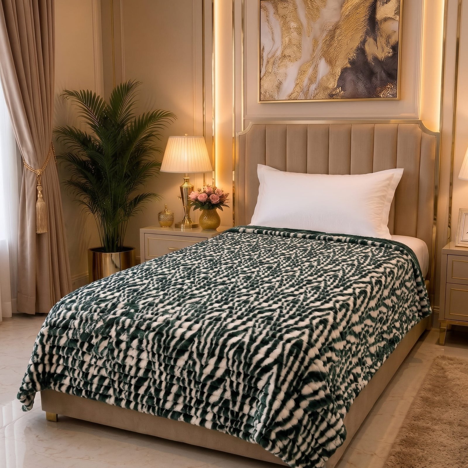 Premium Printed Puffy Blanket – Ultra Soft & Cozy