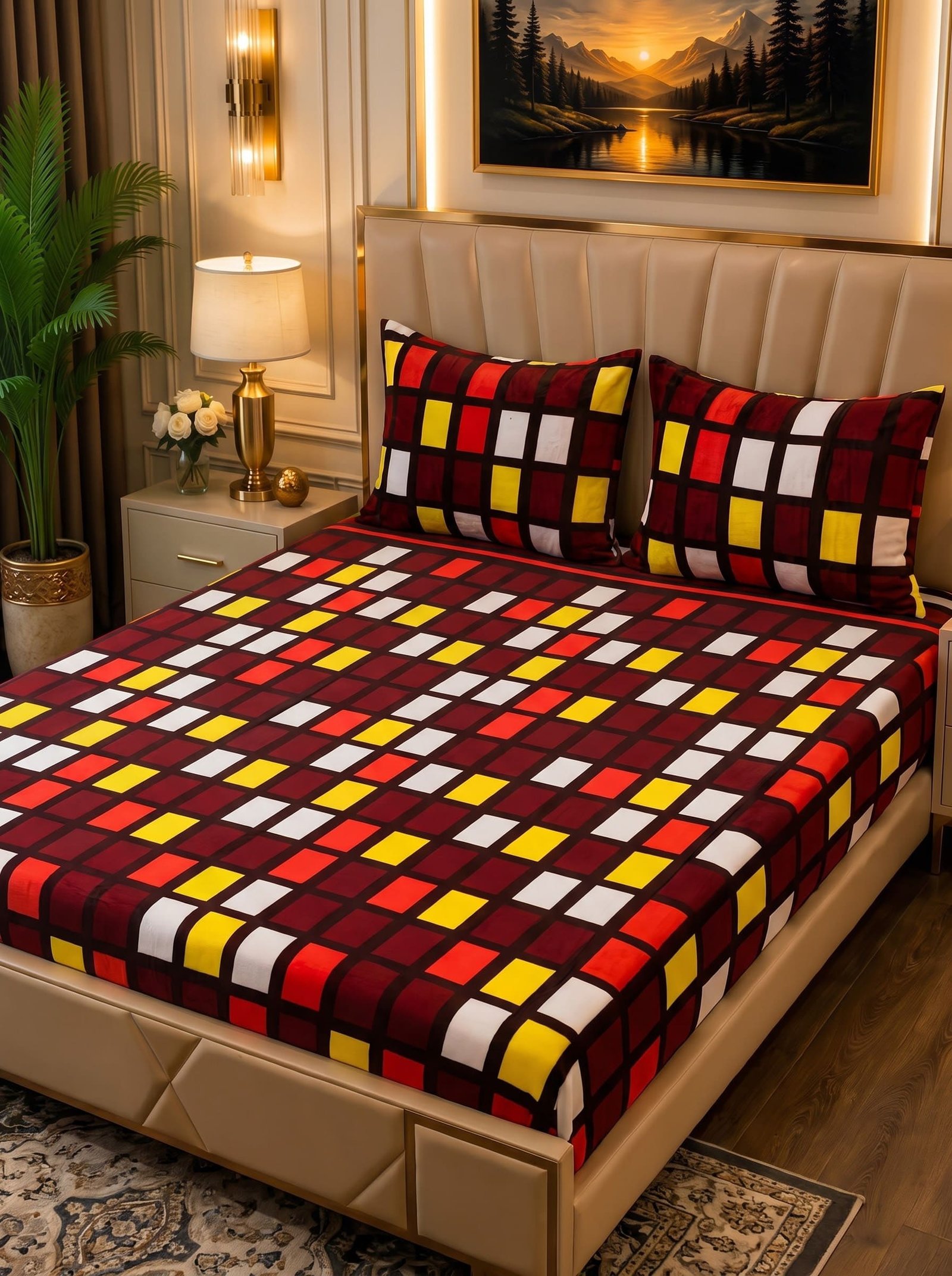 Premium 3Pc Soft Fleece Bedsheet | Elegant Designs