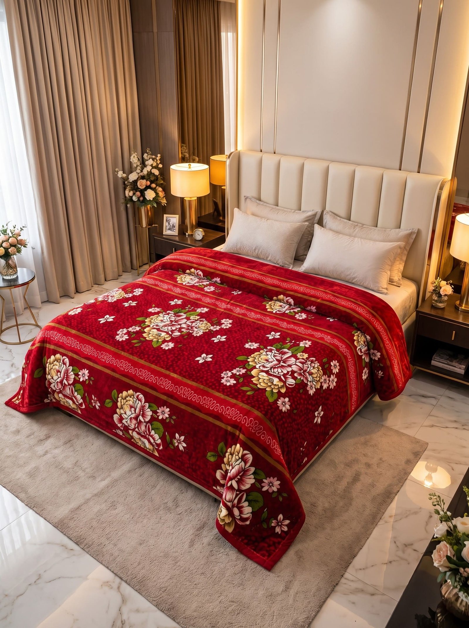 Premium Soft Fleece AC Blanket – Double Bed Size
