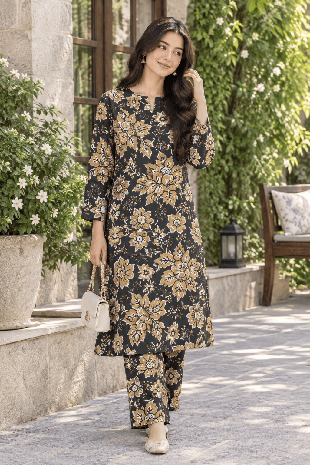 Gul e Bahar Print Khaddar 2 Piece Suit – Digital Printed Winter Collection