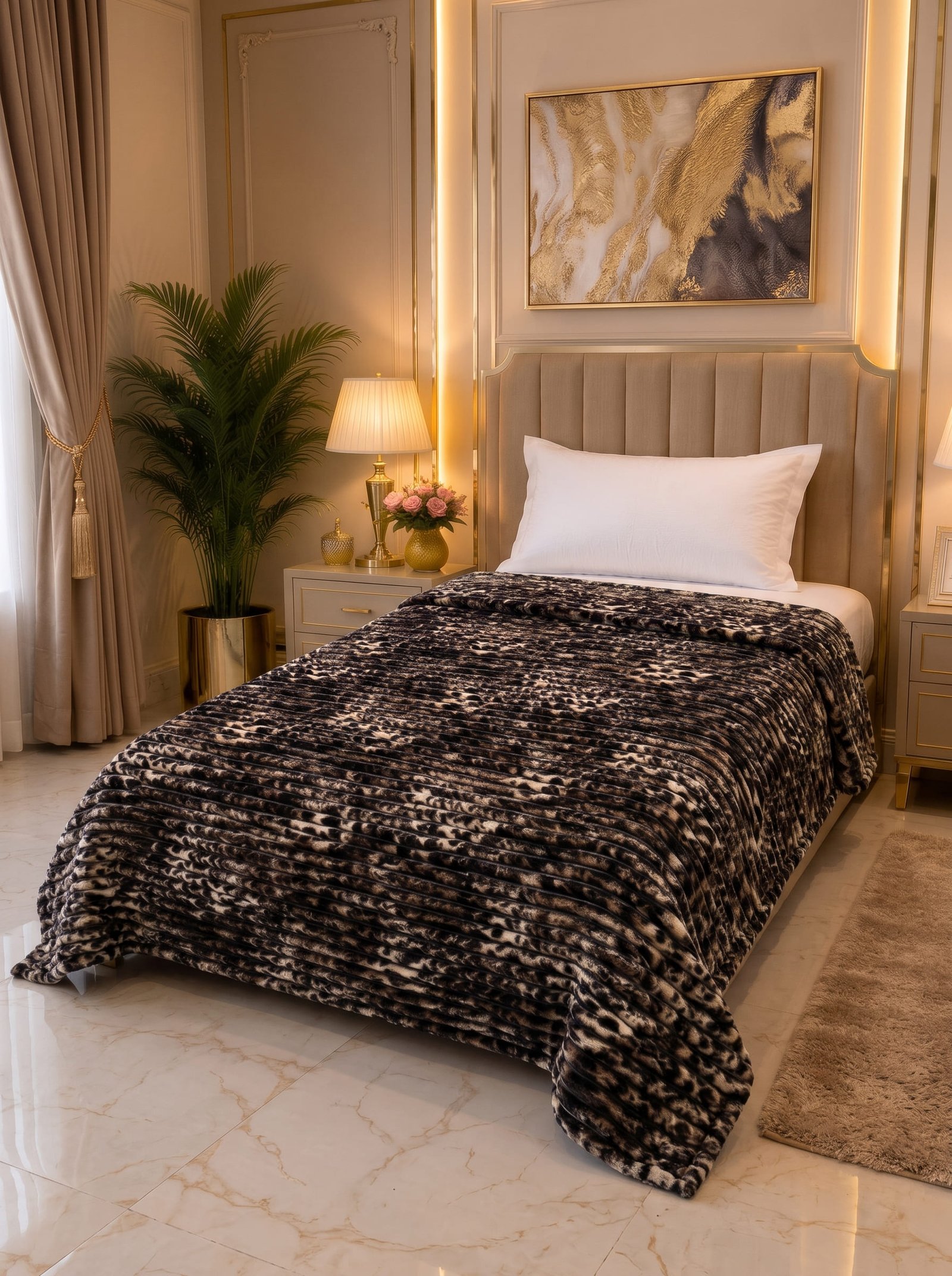 Premium Printed Puffy Blanket – Ultra Soft & Cozy