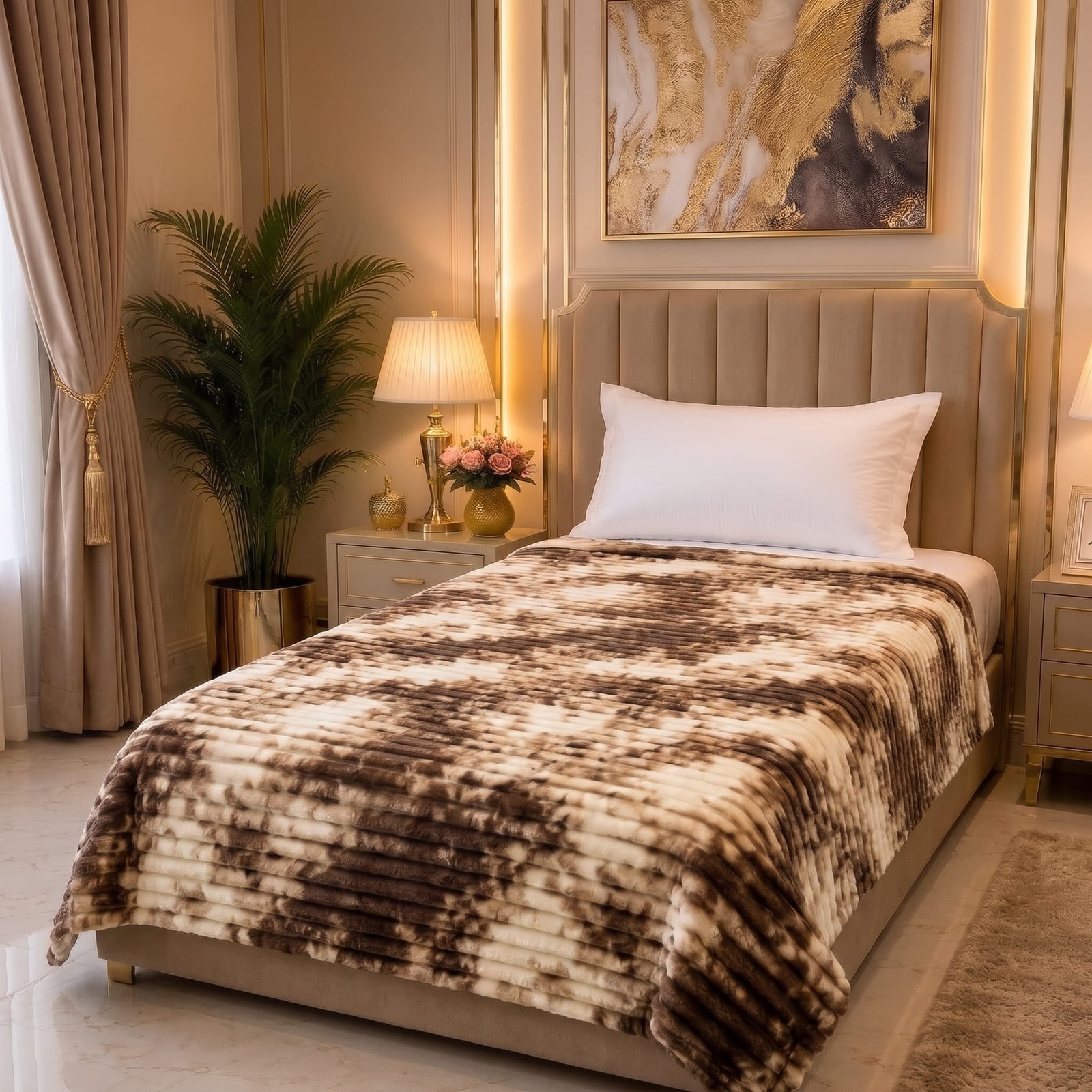 Premium Printed Puffy Blanket – Ultra Soft & Cozy