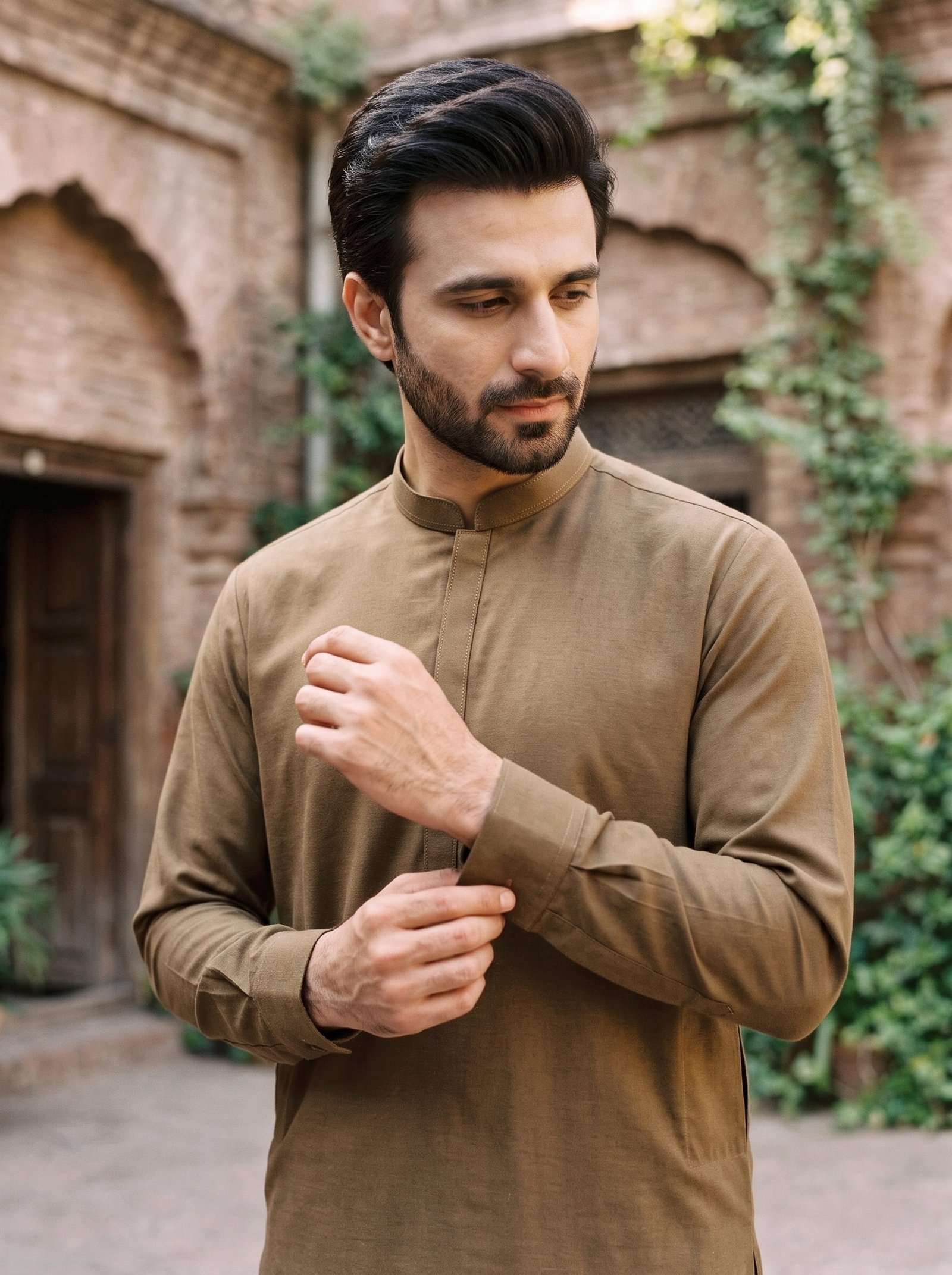 Dirt Beown Spark Wool Unstitched Men’s 4 Meter Suit – Winter Collection Image 2